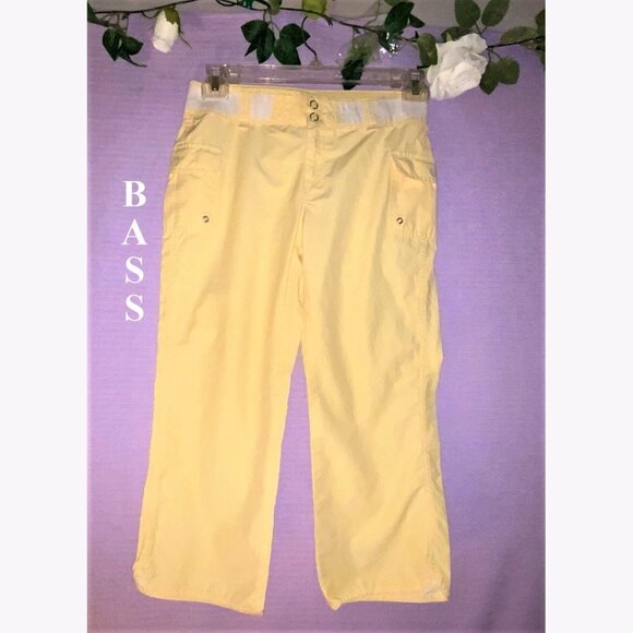 New Without Tags Bass Yellow Size 2 Skinny Ankle Cropped Capris - Picture 3 of 7